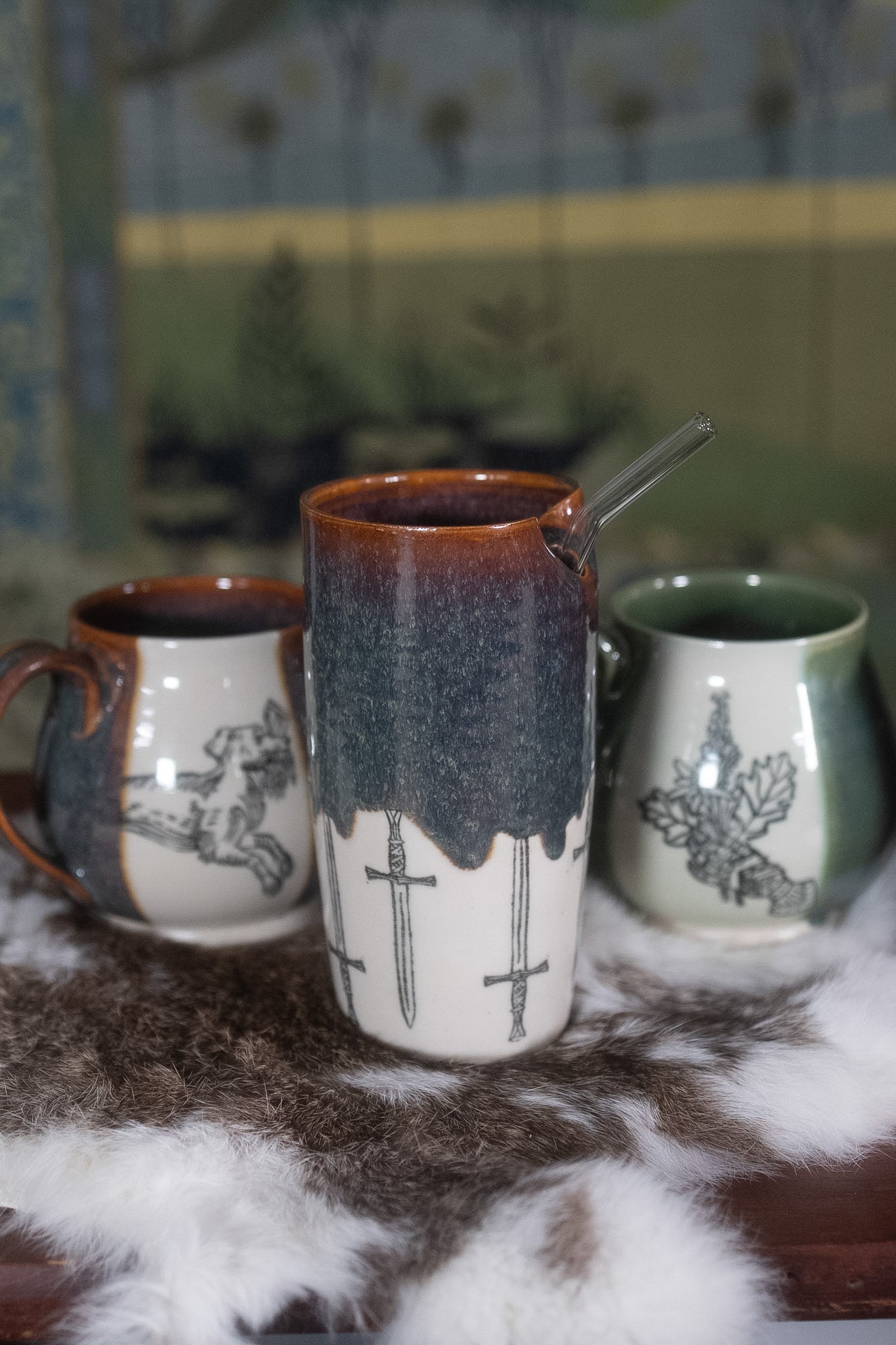 Handmade Cloud of Daggers Sippy Cup