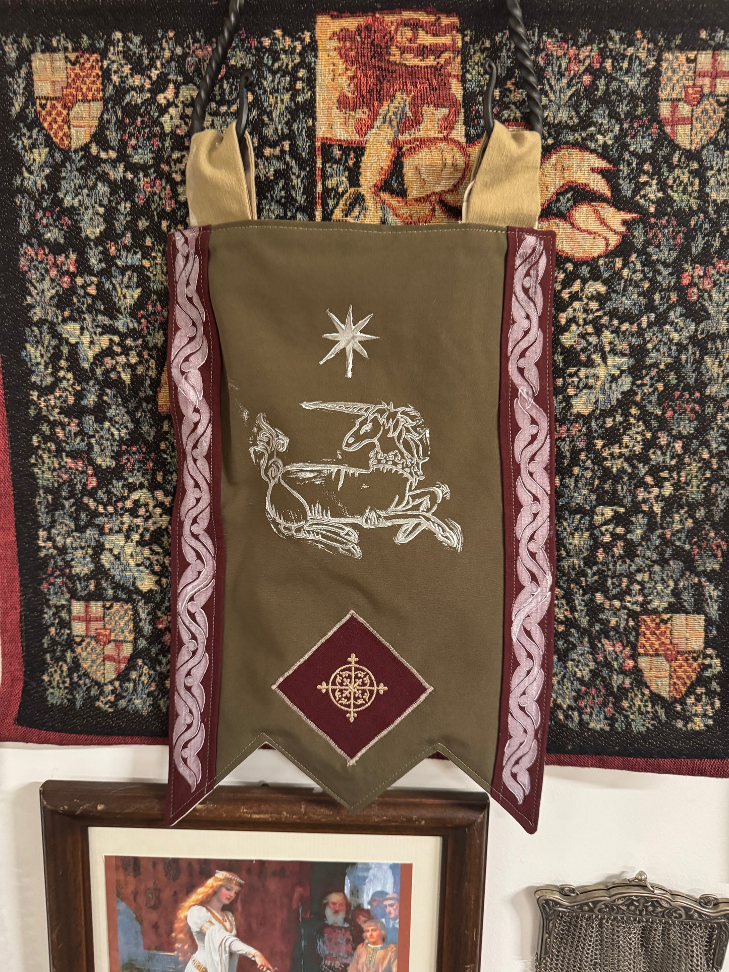 Small Handprinted Medieval Banner