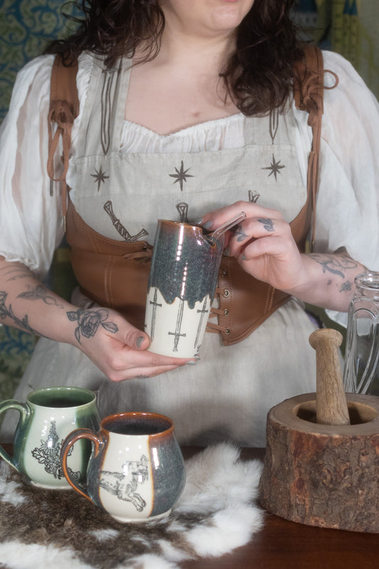 Handmade Cloud of Daggers Sippy Cup