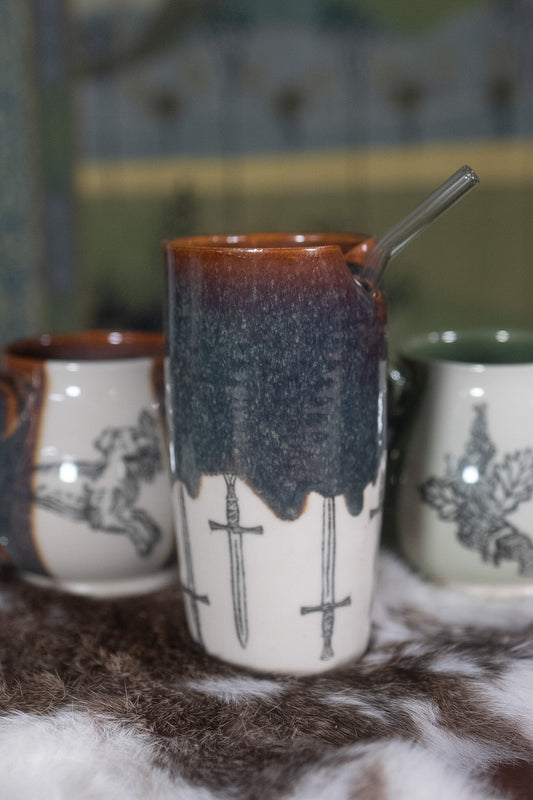 Handmade Cloud of Daggers Sippy Cup