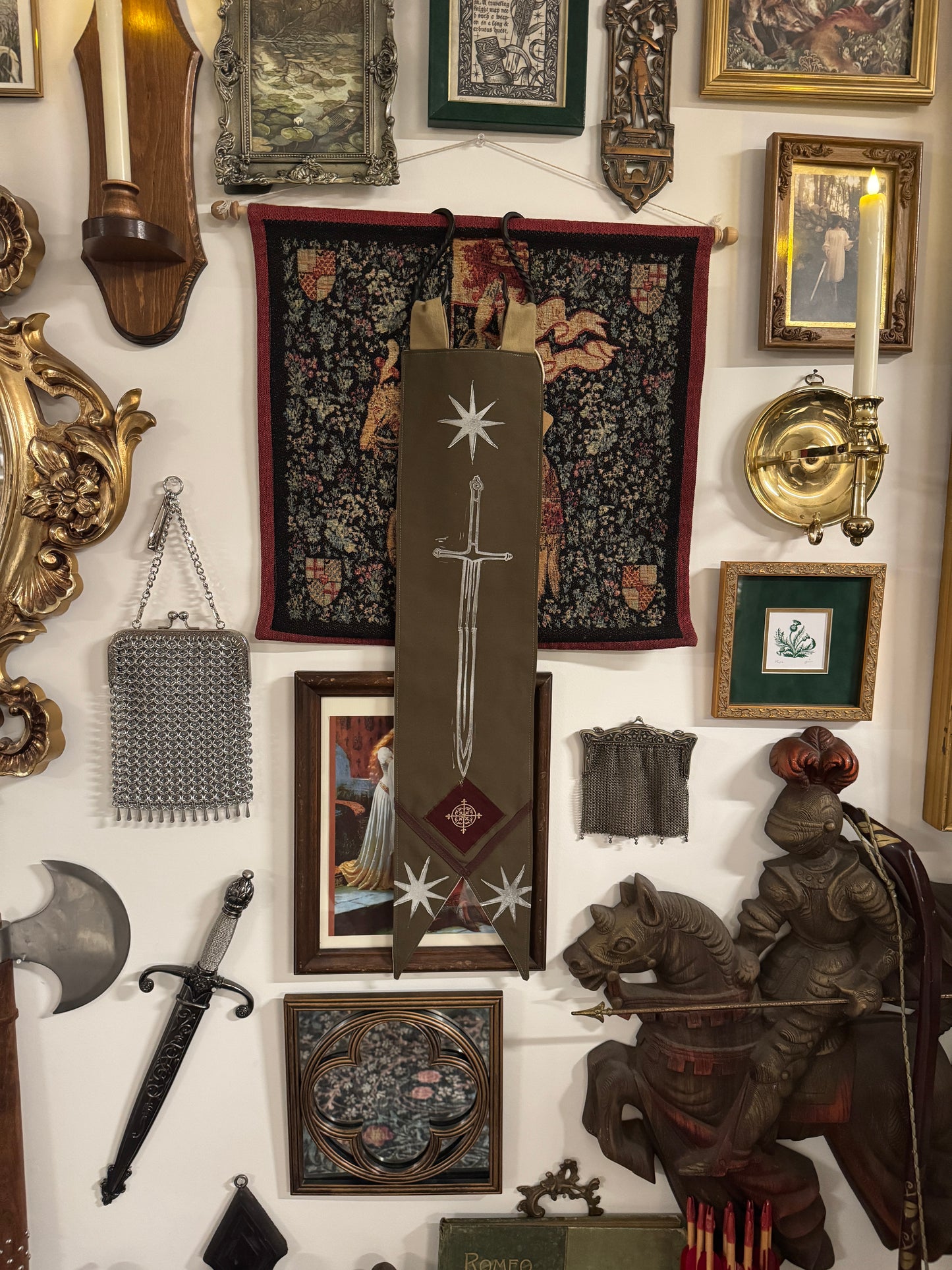 Handprinted Medieval Banner