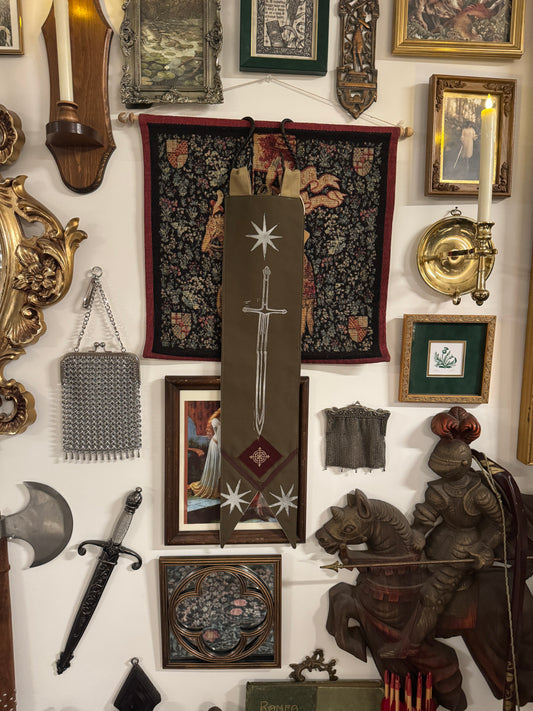 Handprinted Medieval Banner
