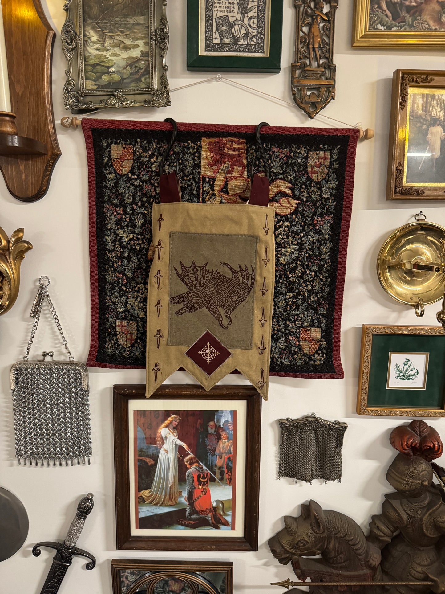 Small Handprinted Medieval Banner