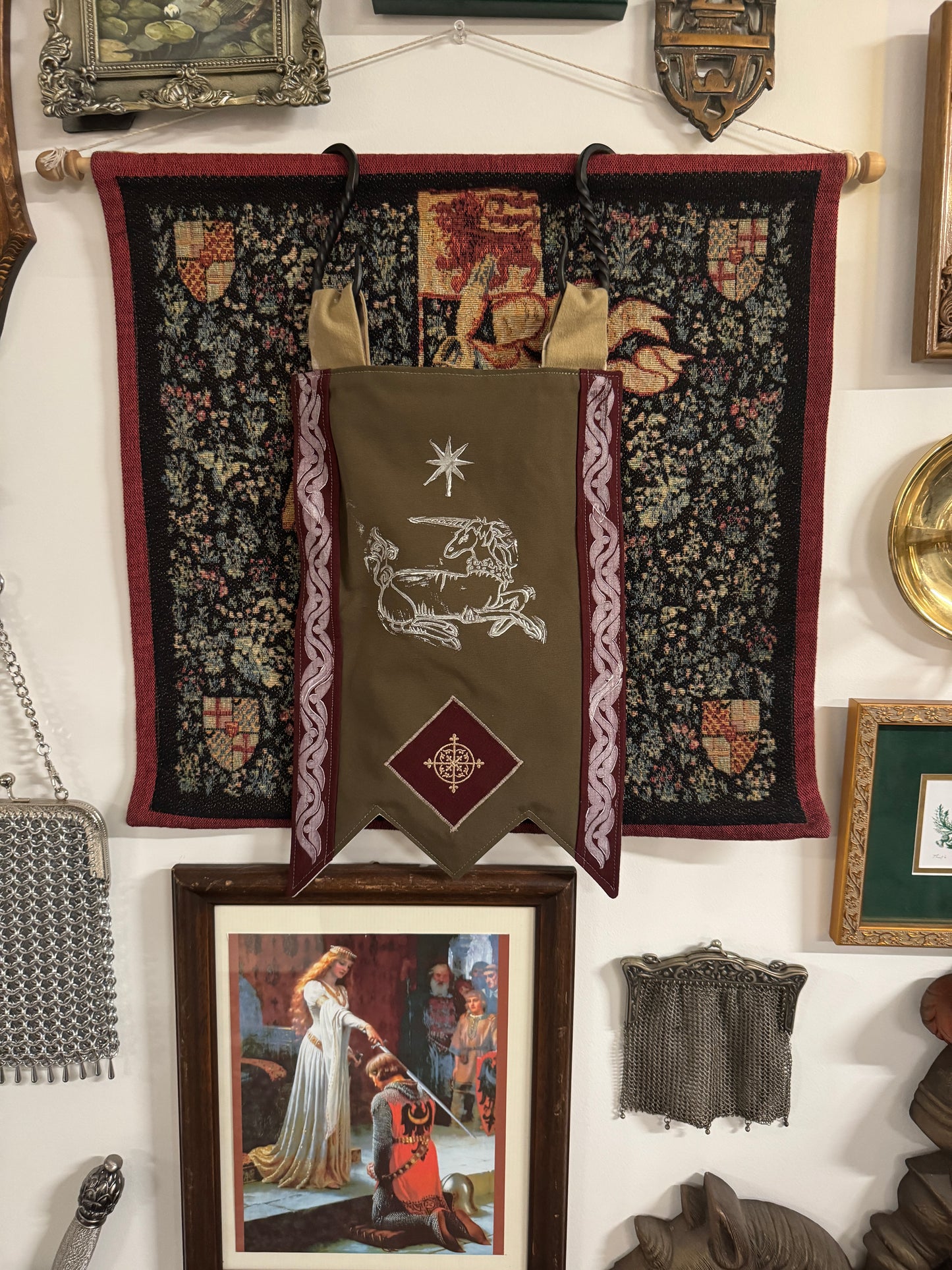 Small Handprinted Medieval Banner