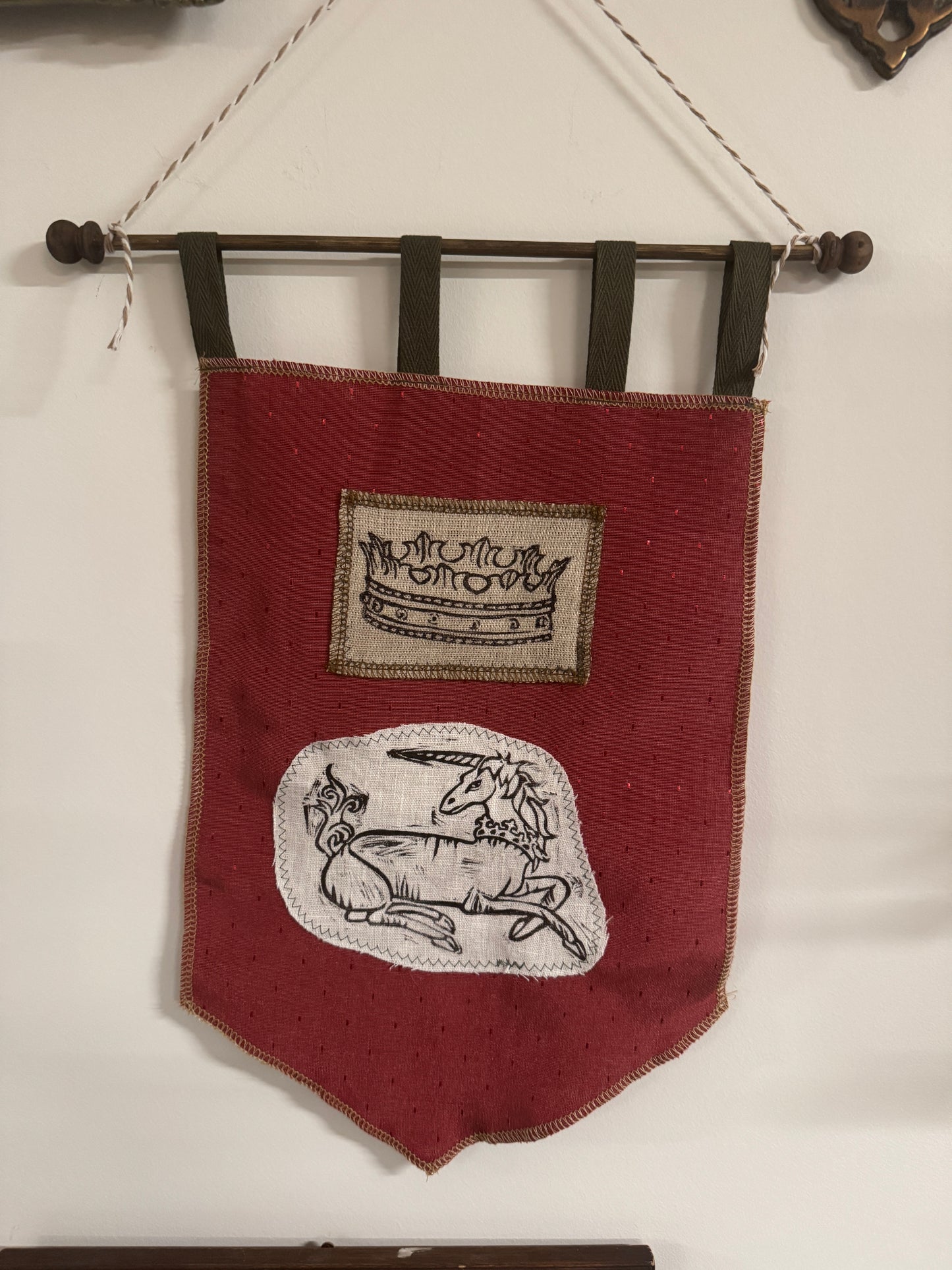 Small Handprinted Medieval Banner