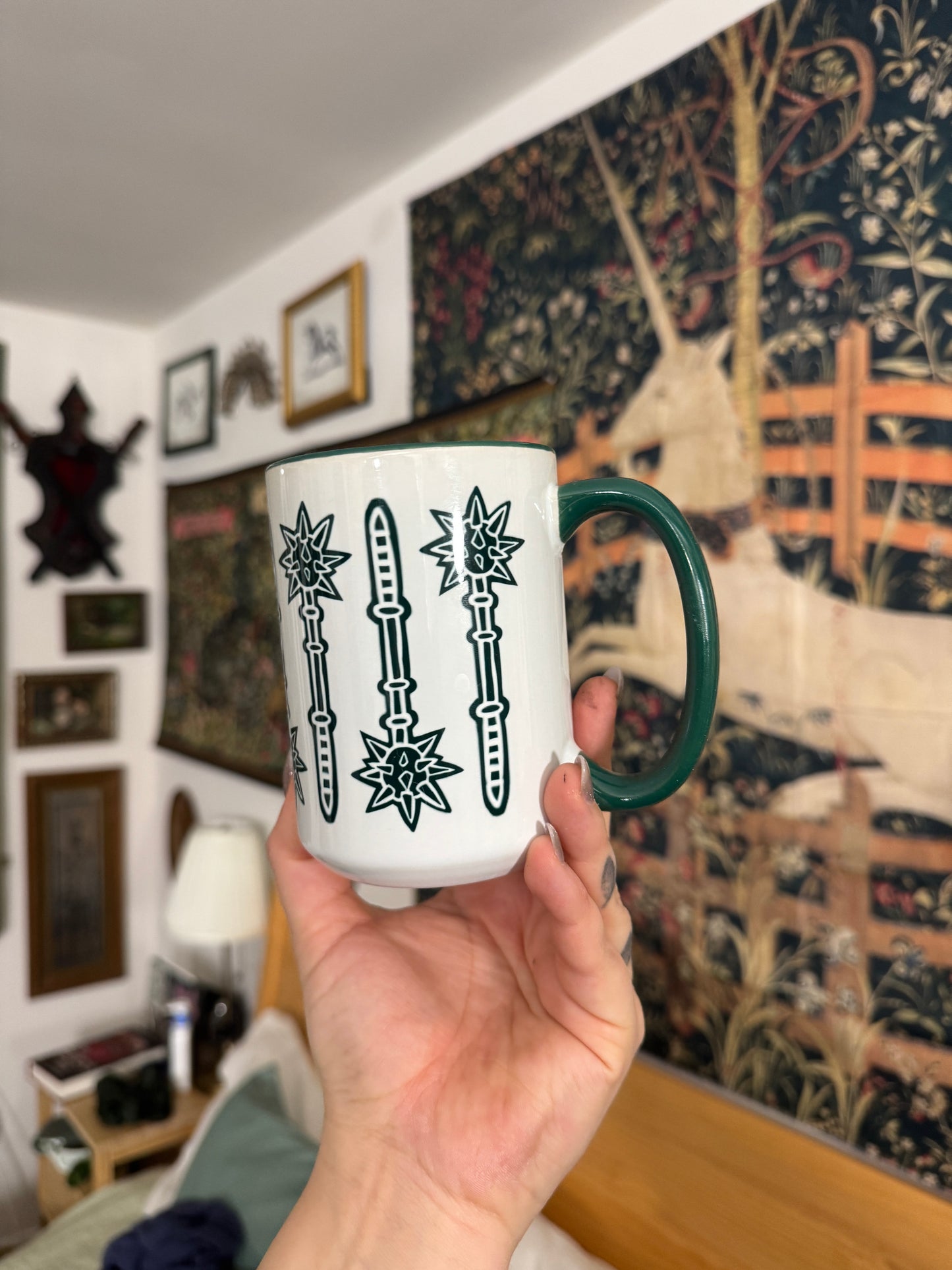 Green Morningstar Mug