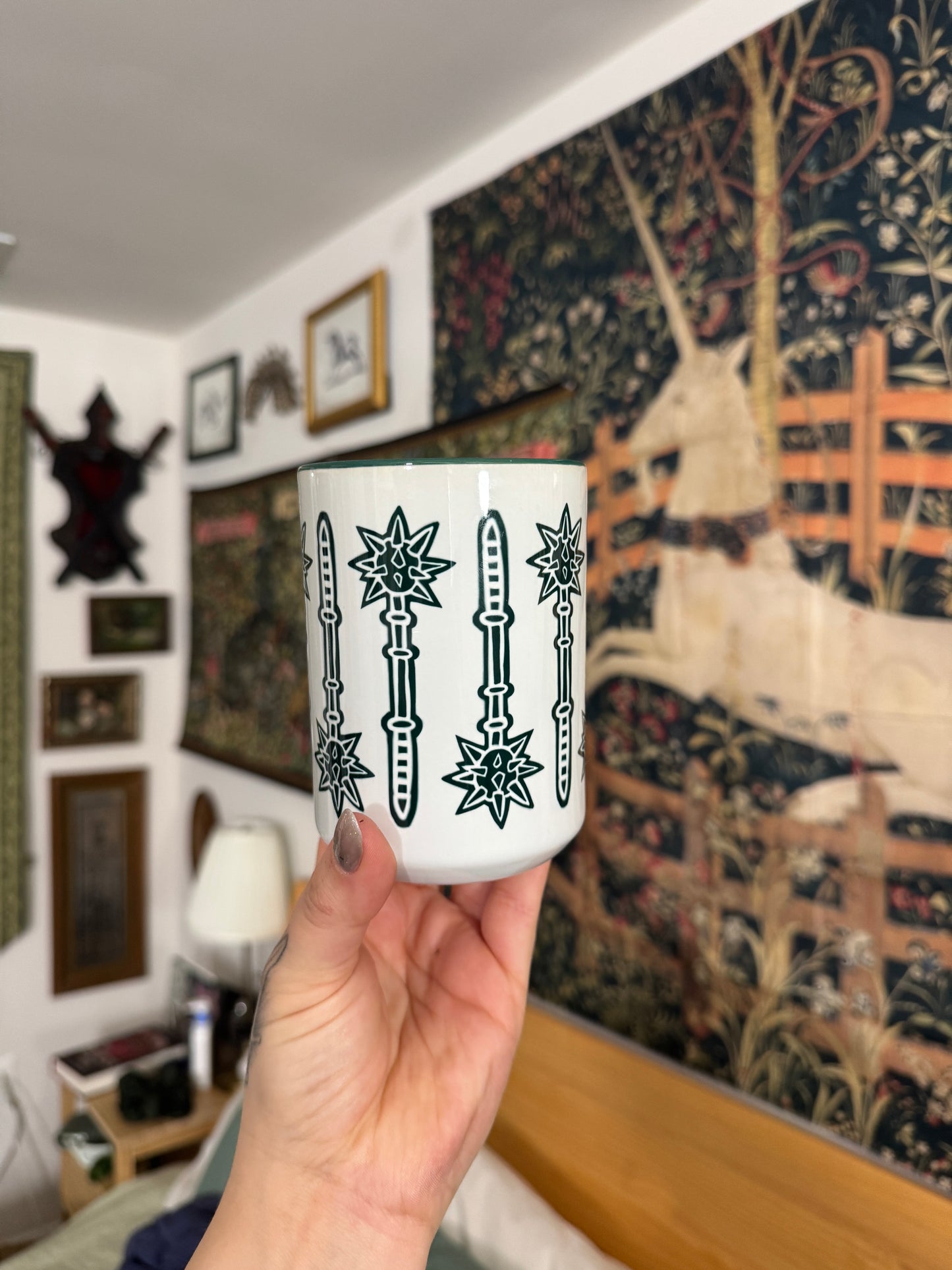 Green Morningstar Mug