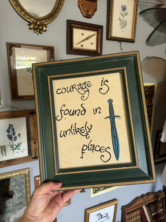 Halfling's Courage Framed Print